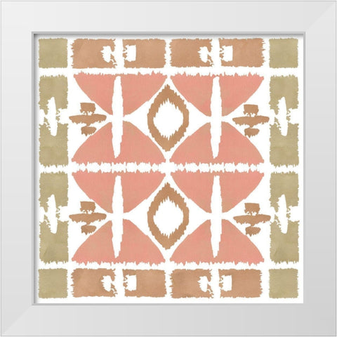 Earthy Geometric II White Modern Wood Framed Art Print by Kouta, Flora