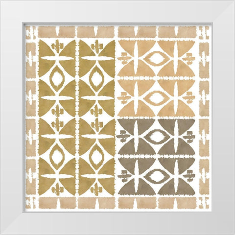 Earthy Geometric IV White Modern Wood Framed Art Print by Kouta, Flora