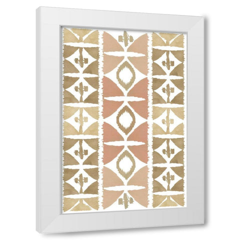 Earthy Geometric VII White Modern Wood Framed Art Print by Kouta, Flora