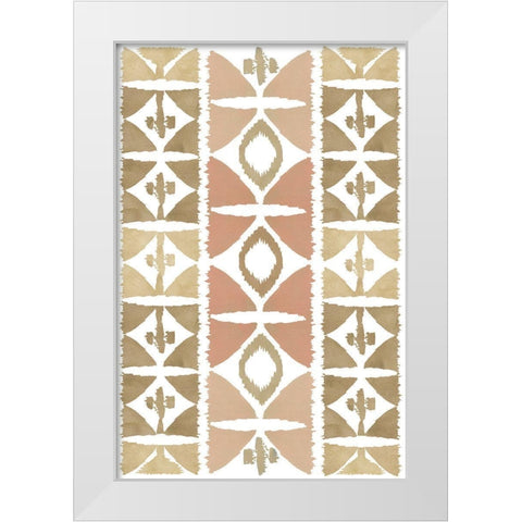Earthy Geometric VII White Modern Wood Framed Art Print by Kouta, Flora