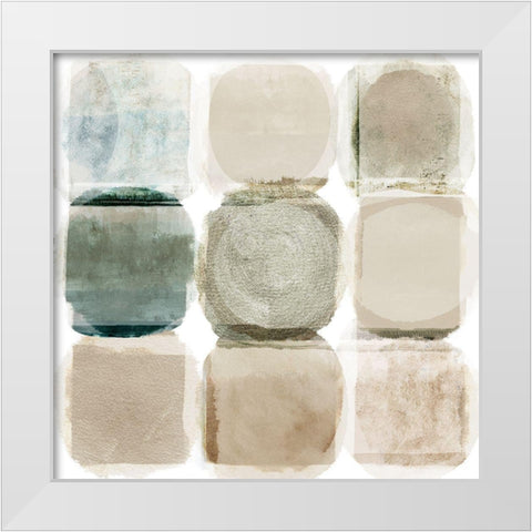 Beach Rocks III White Modern Wood Framed Art Print by Kouta, Flora