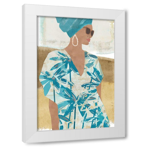 Clementine I White Modern Wood Framed Art Print by Kouta, Flora