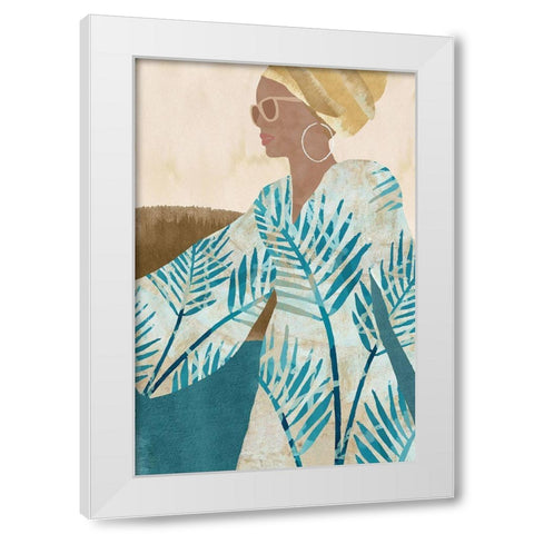 Clementine II White Modern Wood Framed Art Print by Kouta, Flora