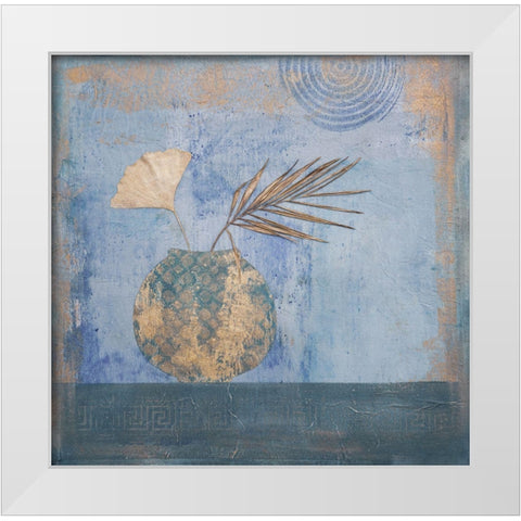 Oriental Floral Still White Modern Wood Framed Art Print by Haase, Andrea