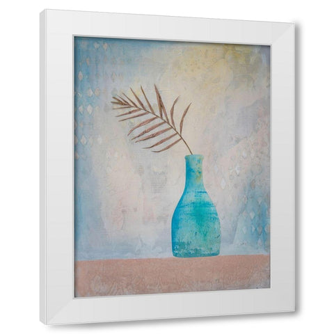 Palm Leaf Purity White Modern Wood Framed Art Print by Haase, Andrea