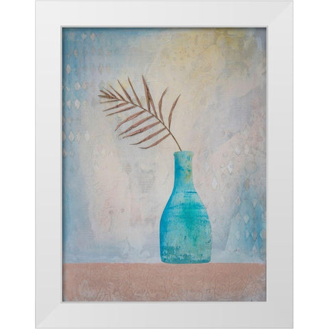 Palm Leaf Purity White Modern Wood Framed Art Print by Haase, Andrea