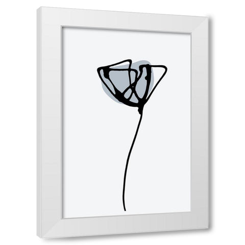 Minimal Narcissus White Modern Wood Framed Art Print by Haase, Andrea