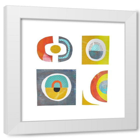 Cutout Geometrics White Modern Wood Framed Art Print by Haase, Andrea
