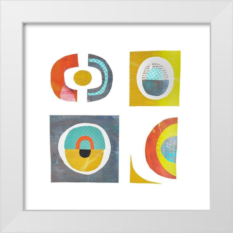 Cutout Geometrics White Modern Wood Framed Art Print by Haase, Andrea