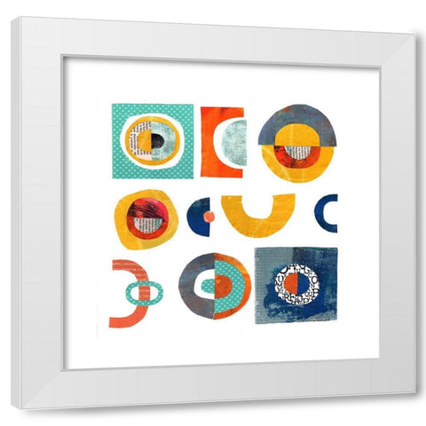 Papercut Geometry White Modern Wood Framed Art Print by Haase, Andrea