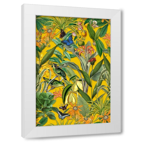 The Jungle of the Birds White Modern Wood Framed Art Print by Haase, Andrea