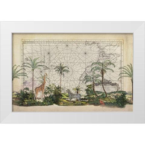 African Wildlife White Modern Wood Framed Art Print by Haase, Andrea