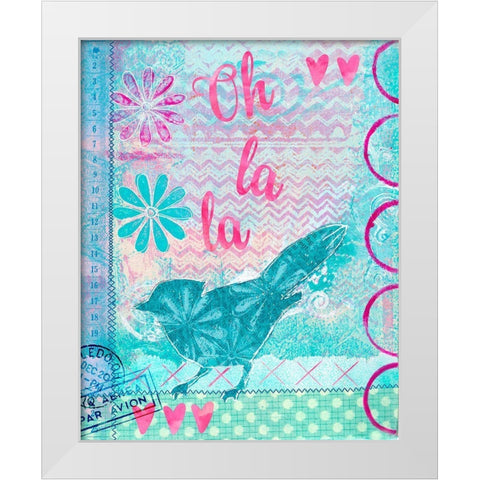 Excuse my French White Modern Wood Framed Art Print by Haase, Andrea