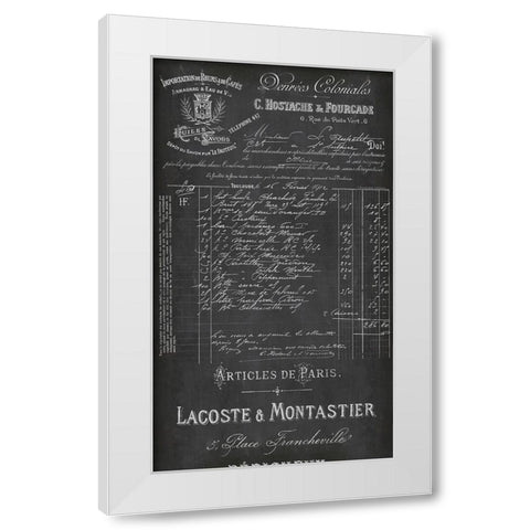 Chalkboard Nostalgic French White Modern Wood Framed Art Print by Haase, Andrea