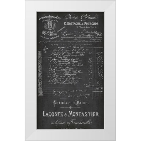 Chalkboard Nostalgic French White Modern Wood Framed Art Print by Haase, Andrea