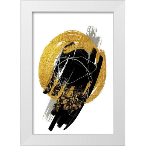 Gold Meets Neutrals III White Modern Wood Framed Art Print by Haase, Andrea