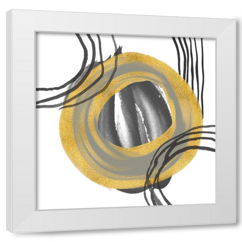 Gold Meets Neutrals VIII White Modern Wood Framed Art Print by Haase, Andrea