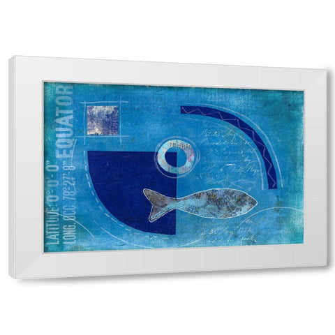 Calm Sea White Modern Wood Framed Art Print by Haase, Andrea