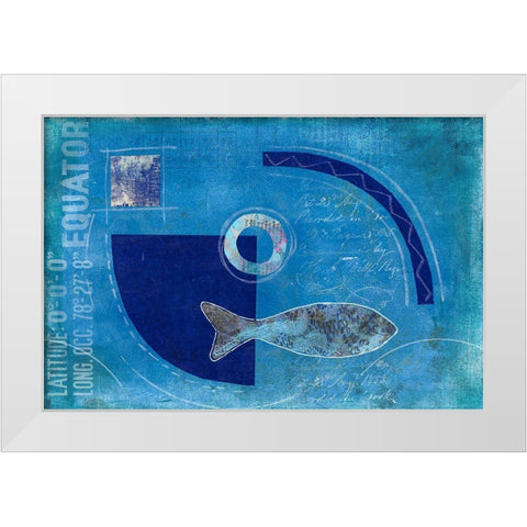 Calm Sea White Modern Wood Framed Art Print by Haase, Andrea