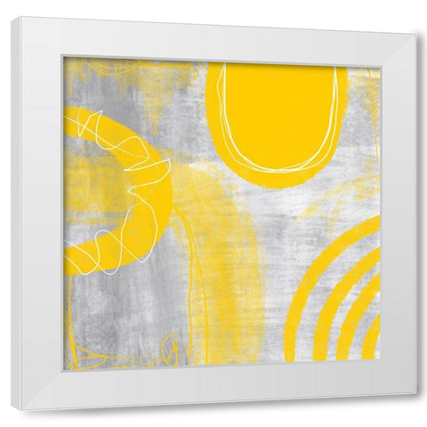 Abstract Summer Joy White Modern Wood Framed Art Print by Haase, Andrea