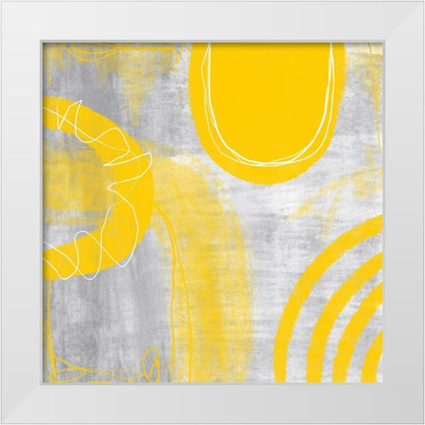 Abstract Summer Joy White Modern Wood Framed Art Print by Haase, Andrea