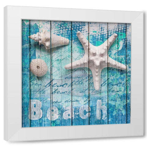 Beach Summer White Modern Wood Framed Art Print by Haase, Andrea
