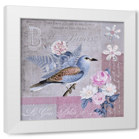 Birds Nostalgia White Modern Wood Framed Art Print by Haase, Andrea