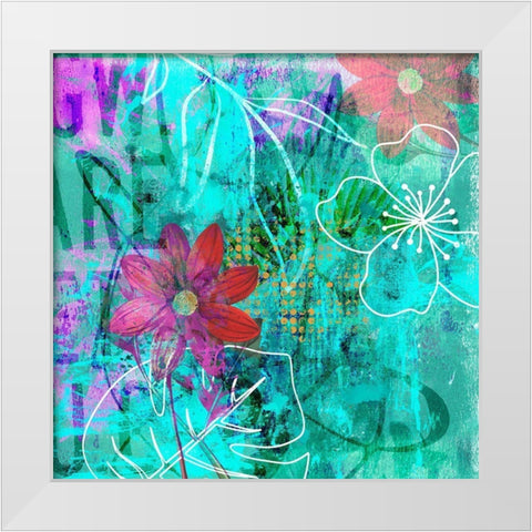 Decaying Floridity White Modern Wood Framed Art Print by Haase, Andrea