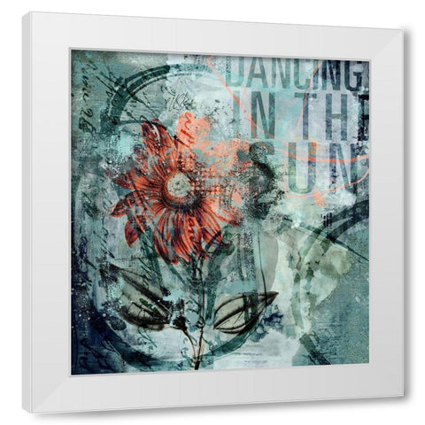 Dystopic Flower White Modern Wood Framed Art Print by Haase, Andrea