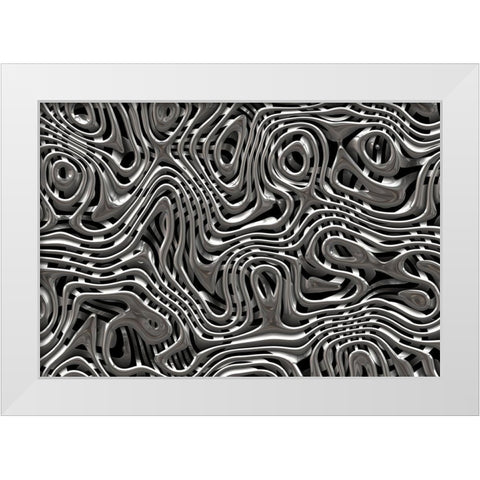 Chrome Weave White Modern Wood Framed Art Print by Haase, Andrea