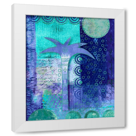 Oriental Garden White Modern Wood Framed Art Print by Haase, Andrea