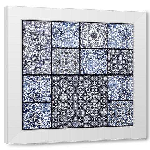 Vintage Attic Tiles White Modern Wood Framed Art Print by Haase, Andrea