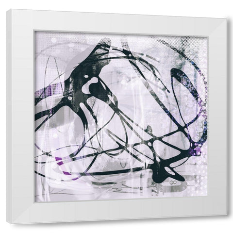 Chaotic Times White Modern Wood Framed Art Print by Haase, Andrea
