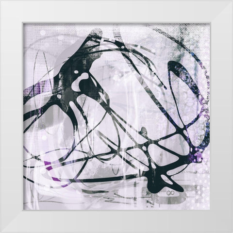 Chaotic Times White Modern Wood Framed Art Print by Haase, Andrea