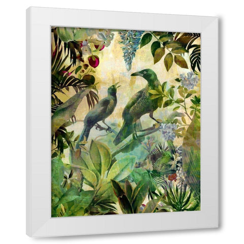 The Birds Hidden Paradise I White Modern Wood Framed Art Print by Haase, Andrea