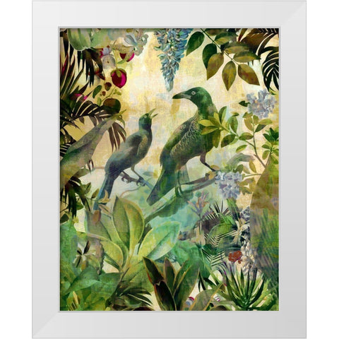 The Birds Hidden Paradise I White Modern Wood Framed Art Print by Haase, Andrea