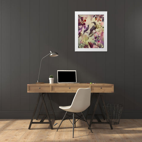 The Birds Hidden Paradise II White Modern Wood Framed Art Print by Haase, Andrea