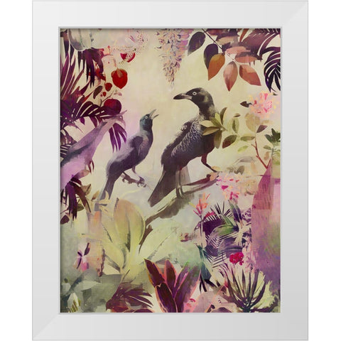 The Birds Hidden Paradise II White Modern Wood Framed Art Print by Haase, Andrea