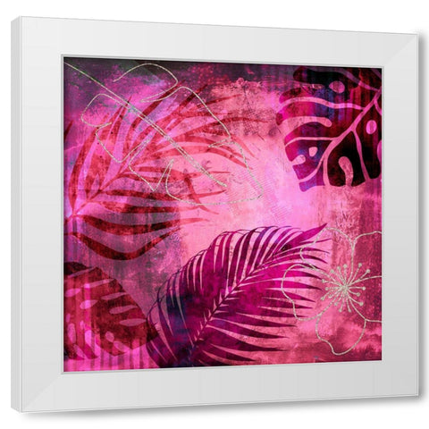 Tropical Summer Jungle II White Modern Wood Framed Art Print by Haase, Andrea