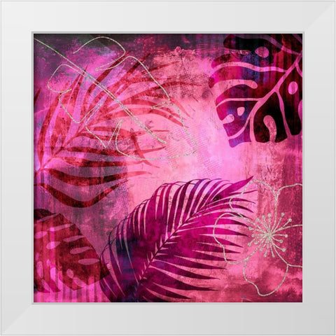 Tropical Summer Jungle II White Modern Wood Framed Art Print by Haase, Andrea