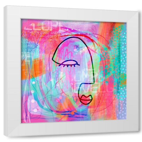 Relaxed Girl II White Modern Wood Framed Art Print by Haase, Andrea