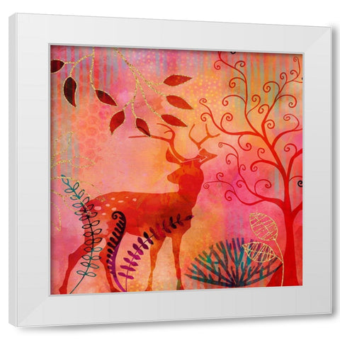 Mystic Autumn Forest White Modern Wood Framed Art Print by Haase, Andrea