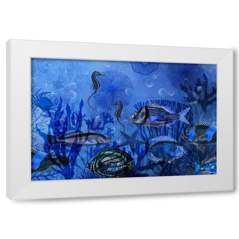 Magic Underwater World White Modern Wood Framed Art Print by Haase, Andrea