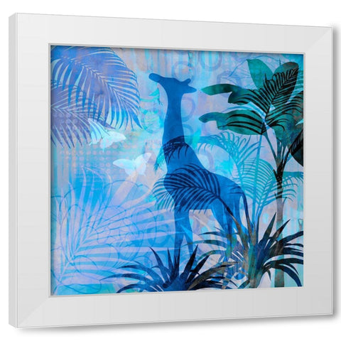 Giraffe of Africa II White Modern Wood Framed Art Print by Haase, Andrea