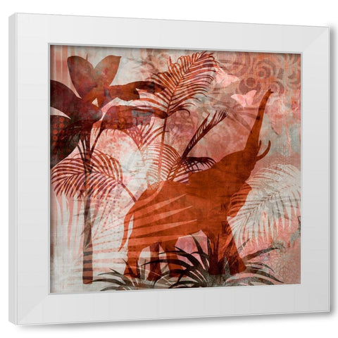 Elephant of Africa I White Modern Wood Framed Art Print by Haase, Andrea