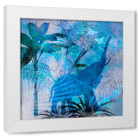 Elephant of Africa II White Modern Wood Framed Art Print by Haase, Andrea