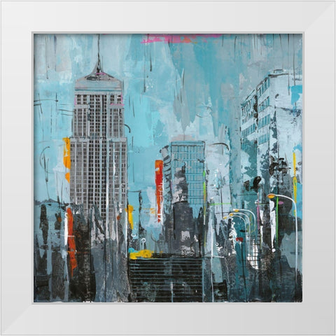 City Living I White Modern Wood Framed Art Print by Joy, Julie