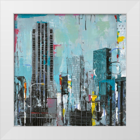 City Living II White Modern Wood Framed Art Print by Joy, Julie