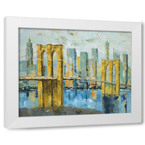 City View I White Modern Wood Framed Art Print by Joy, Julie