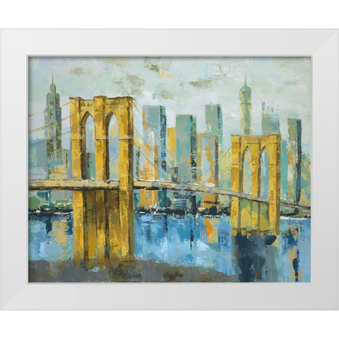 City View I White Modern Wood Framed Art Print by Joy, Julie